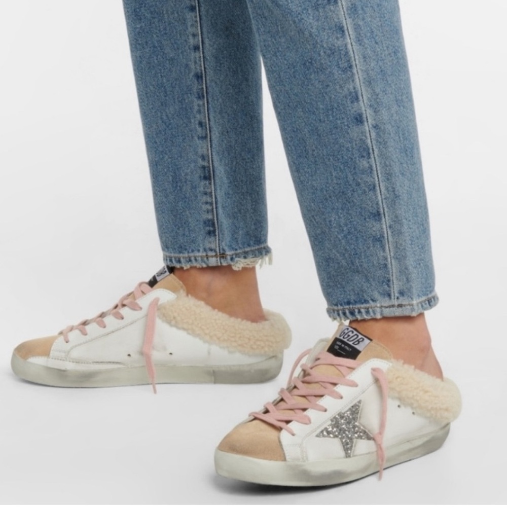 Golden Goose Superstar Sabot Shearling Lining Slip-on Sneakers sz 37